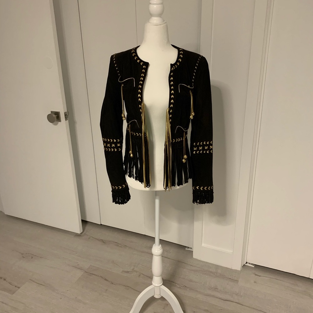 Roberto Cavalli Fringed Jacket